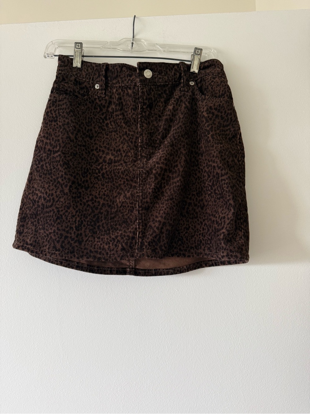 Gap corduroy mini skirt leopard print